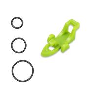 Kfwfuaee Gancho de seguridad titular de pesca Tackle caña de pescar gancho Keeper con anillos de goma soporte cebo instalación rápida