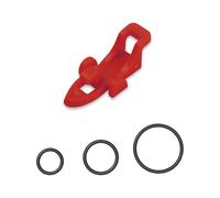 Kfwfuaee Gancho de seguridad titular de pesca Tackle caña de pescar gancho Keeper con anillos de goma soporte cebo instalación rápida