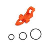 Kfwfuaee Gancho de seguridad titular de pesca Tackle caña de pescar gancho Keeper con anillos de goma soporte cebo instalación rápida