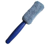 Kfwfuaee Herramienta de rueda no abrasiva con mango corto cerdas suaves para llantas de aleación, frenos y polvo, cepillos de detalles de coche