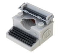 Kfwfuaee Máquina de escribir retro en miniatura, accesorios de muebles para casa de muñecas para escenas vintage arreglos máquina de escribir de plástico