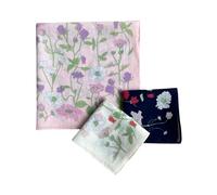 Kfwfuaee Pañuelos coloridos para mujer, de poliéster, con patrón floral, súper suave, lavable, bolsillo para toalla para bufanda, Tipo de flor dos, Talla única