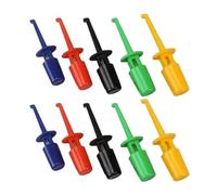 Kfwfuaee Pequeño clip de prueba circular precisión pinza de prueba con resorte pequeño tipo gancho clips eléctricos para proyectos eléctricos estudiante aficionado laboratorio clip