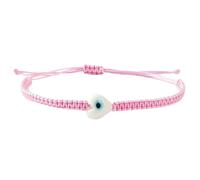 Kfwfuaee Pulsera de cuentas coloridas con diseños de ojos simbólicos joyas portátiles regalo unisex pulsera de cordón ajustable, talla única, como se describe