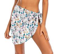 Kfwfuaee Sarong corto Encubrimientos Para Las Mujeres Lado Traje De Baño Envoltura Falda Traje De Baño De Playa Traje De Baño Mini Falda