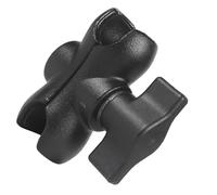 Kfwfuaee Soporte auxiliar de doble zócalo para soporte de teléfono con adaptador de bala de 1 pulgada doble cueva brazo bola base montaje