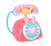 Kfwfuaee Teléfono de juguete bilingüe Teléfono de juego interactivo Estructura de plástico para niños Educación temprana con música y efecto de sonido Niños Electrónica Teléfono móvil