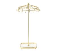 Kfwfuaee Torre giratoria multifuncional de metal acrílico para joyas, adecuada para almacenamiento y presentación de collares, organizadores de joyas de metal acrílico