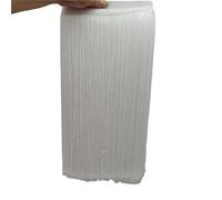 KFXYSM Flecos,Flecos para Coser Largos 2 Yardas de 100 cm de Largo con Flecos de Encaje y borlas for Hacer tú Mismo Vestidos Latinos, Accesorios de Vestuario for Escenario, Cinta de Encaje(White)