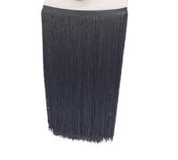 KFXYSM Flecos, Flecos para Coser Largos de 50 cm de Largo, Accesorio de Bricolaje para Cortinas de Escenario, decoración de Ropa de Baile Latino (Black)
