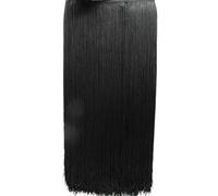 KFXYSM Flecos para Coser 2 Yardas con Encaje y Borlas para Vestidos Latinos, Accesorios de Escenario (Black)