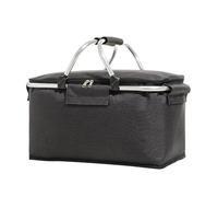KFXYSM Mochila Delivery,Bolsa Termica Pizzas Cesta De Pícnic Al Aire Libre Súper Grande, Caja Enfriadora, Bolsa con Aislamiento Térmico, Marco Aluminio Plegable(Black)