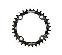 KFXYSM Plato Bicicleta,Monoplato MTB Plato 104BCD 32T, Plato Estrecho y Ancho for Bicicleta de montaña MTB, Piezas Placa Dentada Juego bielas 34T 36T 38T(Round,34T_Black_104MM)