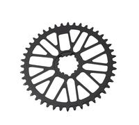 KFXYSM Plato Bicicleta,Monoplato MTB Plato de Bicicleta Carretera 40T 42T 44T 46T 48T Corona Estrecha y Ancha Rueda Cadena Plegable con Disco Dientes CNC 7075(42T)