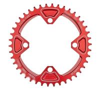 KFXYSM Plato Bicicleta,Monoplato MTB Plato y manivela for Bicicleta de montaña, 104BCD, Redondo, 30T-52T, Rueda Cadena Estrecha Ancha, Accesorio Ligero, 104 BCD(Round 42T Red)