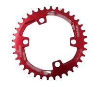 KFXYSM Plato Bicicleta,Monoplato MTB Suministro de Plato for Bicicleta montaña, Rueda Repuesto Cadena, Disco Circular, Piezas Ciclismo, Velocidad única, 32/34/36/38T 96BCD(38T,Red)