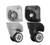 KFXYSM Ruedas Maleta Silenciosas 1 par de Ruedas Repuesto for Maletas, reparación giratorias manuales A08, Goma silenciosas, Piezas Carrito(Black Small)