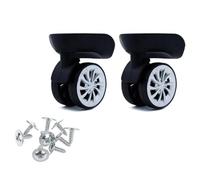 KFXYSM Ruedas Maleta Silenciosas 2 Pares de Ruedas for Maletas con A09 A57, silenciosas, giratorias a Izquierda y Derecha, Bricolaje, Piezas Repuesto(White)