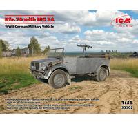 Kfz.70 Con MG 34 , WWII German Military Vehicle 1 :3 5 Plástico Modelo Kit Icm