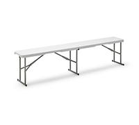 KG KITGARDEN - Banco Plegable Portátil Multifuncional, 180x28x43cm, Blanco
