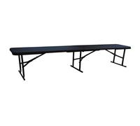 KG KITGARDEN - Banco Plegable Portátil Multifuncional, 183x28x43cm, Negro