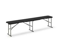 KG KITGARDEN - Banco Plegable Portátil Multifuncional, 183x28x43cm, Negro