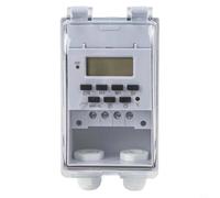 KG316T-F - Temporizador inteligente con pantalla LCD y cubierta transparente, temporizador programable para 220 V, 16 grupos ajustables, montaje en pared para la industria y el comercio