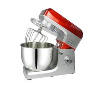 KG7HQRP Batidora de pie 6.6-QT 1500W Batidora de Alimentos de Cabezal inclinable de 6 velocidades Batidora eléctrica de Cocina con concentrador de alimentación Rojo