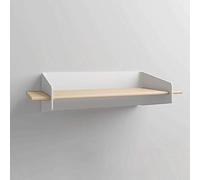 KG7HQRP Caja de almacenamiento de madera maciza montada en la pared para baño, cocina, sala de estar, moderno y simple, tres colores, dos tamaños (color: C, tamaño: 28 cm) (blanco, 20 x 10 cm)