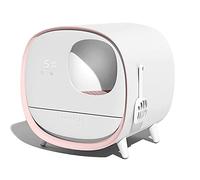 KG7HQRP Cajas de arena para gatos totalmente inteligente, caja de arena para gatos totalmente cerrada, tipo cajón, inodoro grande antisalpicaduras, inodoro inteligente para gatos con desodorante