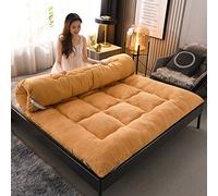 KG7HQRP Colchón de futón grueso, colchón Tatami plegable, almohadilla de dormir suave para invierno, cama enrollable para dormitorio de estudiantes (King, A) (C matrimonial)