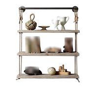 KG7HQRP Estante de pared multiuso estante de almacenamiento de tres capas partición ajustable para la sala de estar del baño, cocina, etc. (Tamaño: 8020 cm) (80 x 20 cm)
