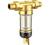 KG7HQRP Grifos de filtro de agua reutilizables para toda la casa, filtro de agua de sedimentos, prefiltro giratorio, sistema de prefiltración para agua de ciudad/pozo, 4.5T/h, sifón de retrolavado