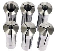 KG7HQRP Juego de 6 pinzas de precisión R8 de 1/8-3/4 pulgadas, soporte de portabrocas R8