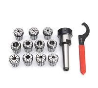 KG7HQRP Juego de coleccionistas de 1/8-3/4 pulgadas con portabrocas MT3 de vástago de 1/2 y llave, 11 piezas para accesorios de torno de fresadora