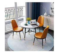 KG7HQRP Juego de mesa de café y silla, creativa, para sala de estar, cocina, mesa de comedor redonda, oficina, casual, simple, recepción comercial (color :) (naranja)