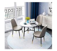 KG7HQRP Juego de mesa de café y silla, creativa, para sala de estar, cocina, mesa de comedor redonda, oficina, casual, simple, recepción comercial (color :) (caqui)