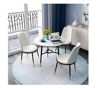KG7HQRP Juego de mesa de café y silla, creativa, para sala de estar, cocina, mesa de comedor redonda, oficina, casual, simple, recepción comercial (color :) (blanco)