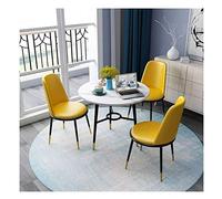 KG7HQRP Juego de mesa de café y silla, creativa, para sala de estar, cocina, mesa de comedor redonda, oficina, casual, simple, recepción comercial (color :) (amarillo)