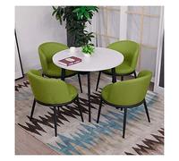 KG7HQRP Juego de mesa redonda pequeña y silla nórdico simple casual hogar mesa de comedor de madera 5 piezas conjunto oficina ocio sala de estar (color: azul) (verde)