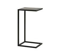 KG7HQRP Mesa auxiliar de metal tipo C, mesita de noche, mesa de almacenamiento, mesa de teléfono, se puede utilizar para mesita de noche, sofá, lectura, color negro
