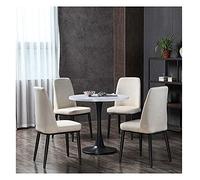 KG7HQRP Mesas y sillas de negociación, mesa redonda pequeña, cafetería, casual, simple, tienda de té, restaurante, balcón, tienda de té, panadería, pastelería (color: azul, tamaño: 70 cm) (beige 60 cm