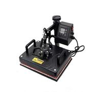 KG7HQRP Prensa de calor 5 en 1, prensa de calor de 11.5 x 15 pulgadas, máquina de 360 grados oscilante digital de sublimación multifunción combo para camisetas, tazas, sombrero, placa y tapa