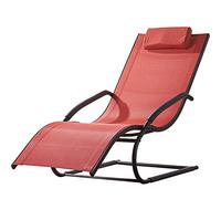 KG7HQRP Renovation House Quality Modern Europe Style Portable Plegable Camping Deck Chair Metal Lounge Chair Colorful Outdoor Beach Plegable Chair (Color : Negro)