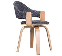 KG7HQRP Renovation House - Silla giratoria de madera maciza para computadora, respaldo de tela, silla de ocio, reposabrazos de oficina para discutir (tamaño: 50 x 76 cm)