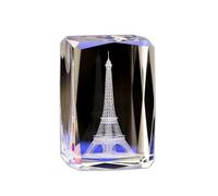 KGADRX Adornos de decoración de Cristales 3D, Regalos, Torre Eiffel, Cubo de Cristal, Grabado para decoración del hogar, Regalos de cumpleaños