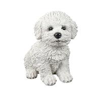 KGADRX Estatua de Perro Mascota de simulación, Adornos artesanales de Resina, Escultura de Cachorro Realista, Figuras de Modelo de Animal Lindo, decoración del hogar de Oficina