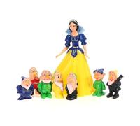 KGADRX Figura de Princesa Blancanieves y los Siete enanitos, Mini muñeca Modelo Bonita para niños, para decoración de estantes, decoración de Oficina, Decoraciones de Mesa
