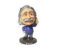 KGADRX Muñeco de Dibujos Animados Einstein Bobblehead decoración del hogar figurita Adornos Decorativos muñeca decoración del Coche Regalo del Día del Padre estatuas de decoración del hogar