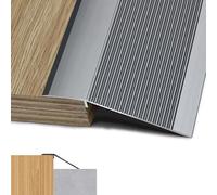 KGAILL Tiras De TransicióN para Suelo con Desnivel, Tapajuntas Suelo Perfil De TransicióN 10cm Tiras De Borde De TransicióN para Uniones De Madera, Tarima, MáRmol Y Azulejo(Iron grey,80cm(31.5in))
